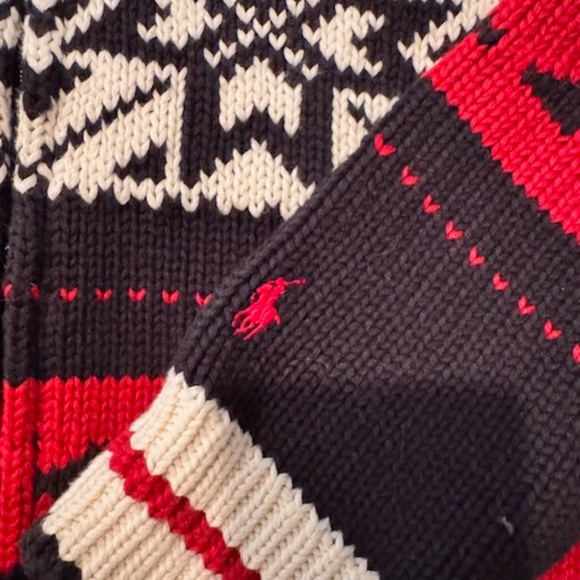 Boys Ralph Lauren Cotton Blend Full Zip Sweater Size L NWOT - Picture 4 of 4